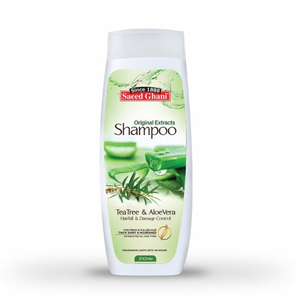 Saeed Ghani Tea Tree & Aloe Vera Shampoo – Hairfall & Damage Control – 200ml