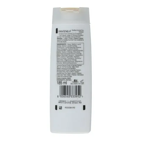 Pantene Pro-V Goodbye Summer Frizz Conditioner – 72HR Frizz Control & UV Protection – 185ml - Image 4