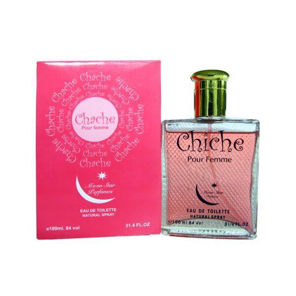 Chiche Pour Femme Eau de Toilette by Moon Star – Elegant Pink Floral Scent for Women – 100ml