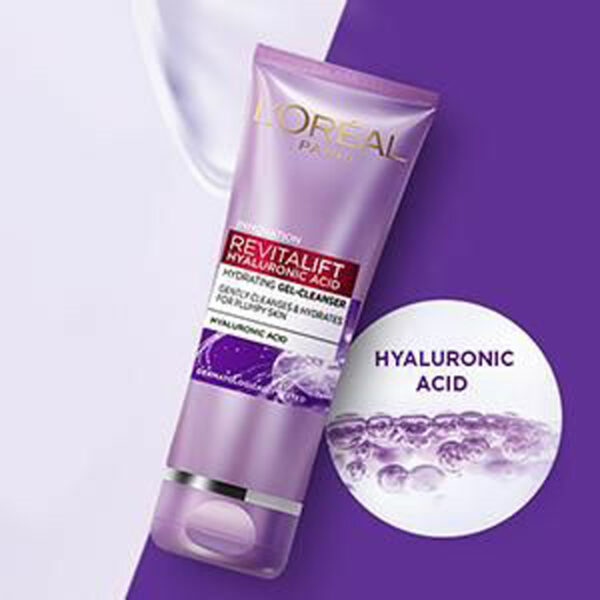 L'Oréal Paris Revitalift Hyaluronic Acid Face Wash 100ml – Hydrating Gel Cleanser for Plumpy Skin - Image 5
