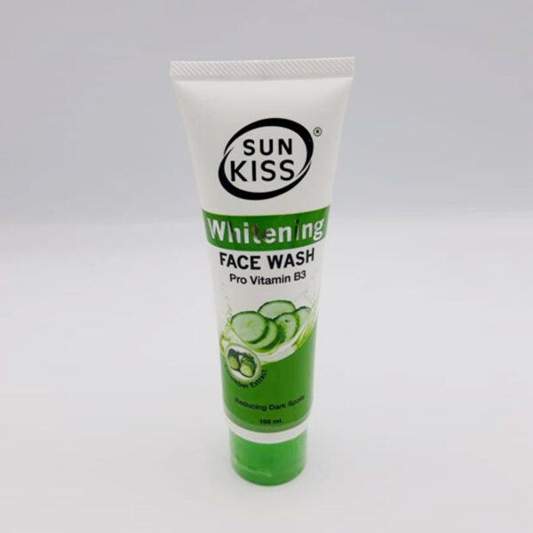 Sun Kiss Whitening Face Wash 100ml – Pro Vitamin B3 & Cucumber Extract for Dark Spot Removal - Image 2