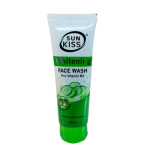 Sun Kiss Whitening Face Wash 100ml – Pro Vitamin B3 & Cucumber Extract for Dark Spot Removal