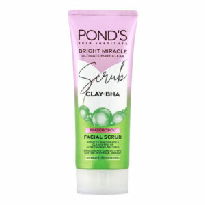 Pond's Bright Miracle Clay-BHA Facial Scrub 100g – Deep Cleansing & Anti-Acne with Niasorcinol