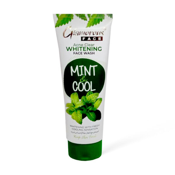 Glamorous Face Mint & Cool Whitening Face Wash 100g – Oil Control & Cooling Sensation with Natural Mint Extracts - Image 4