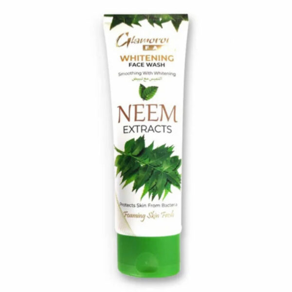 Glamorous Face Neem Whitening Face Wash 100g – Anti-Bacterial & Acne Control Cleanser for Clear Skin - Image 4