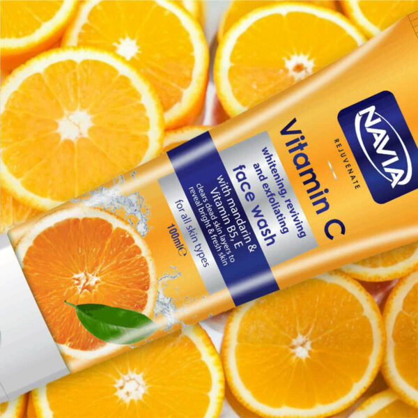 Navia Vitamin C Face Wash 100ml – Whitening, Reviving & Exfoliating with Mandarin & Vitamin B5, E - Image 8
