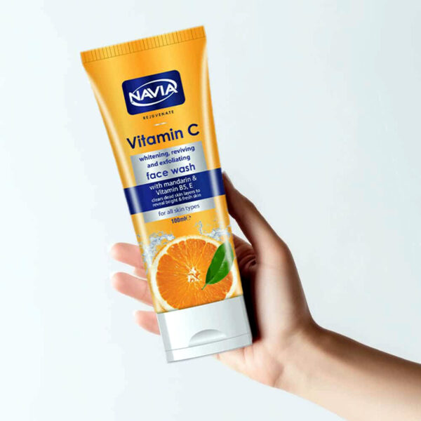 Navia Vitamin C Face Wash 100ml – Whitening, Reviving & Exfoliating with Mandarin & Vitamin B5, E - Image 9