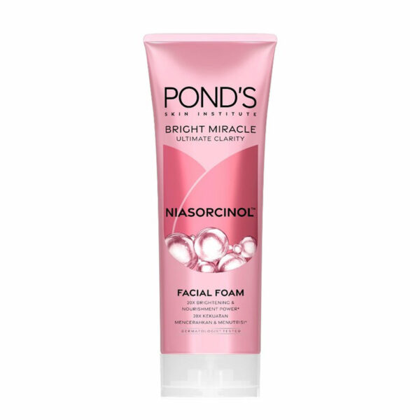 Pond's Bright Miracle Facial Foam 100g – 20X Brightening Cleanser with Niasorcinol™ for Clear Radiant Skin - Image 3