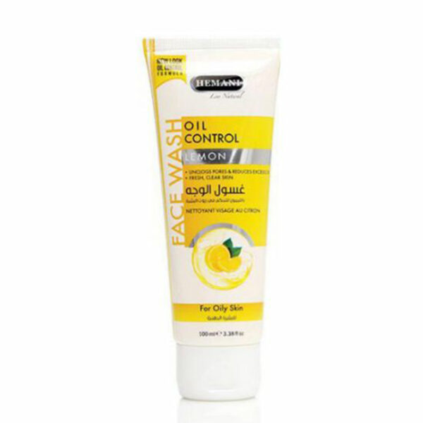 Hemani Lemon Oil Control Face Wash 100ml – Deep Cleanser for Oily Skin & Pore Unclogging