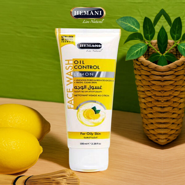 Hemani Lemon Oil Control Face Wash 100ml – Deep Cleanser for Oily Skin & Pore Unclogging - Image 2