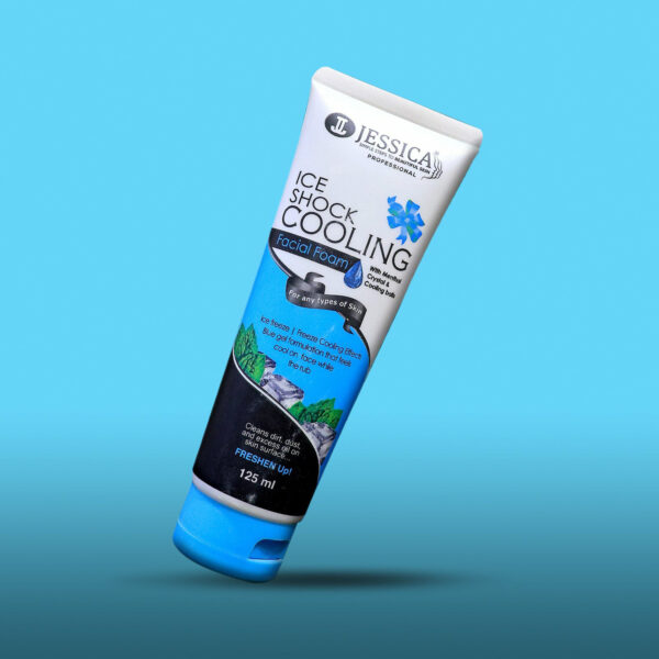 Jessica Ice Shock Cooling Facial Foam 125ml – Menthol Crystals & Cooling Balls for Fresh, Oil-Free Skin - Image 2