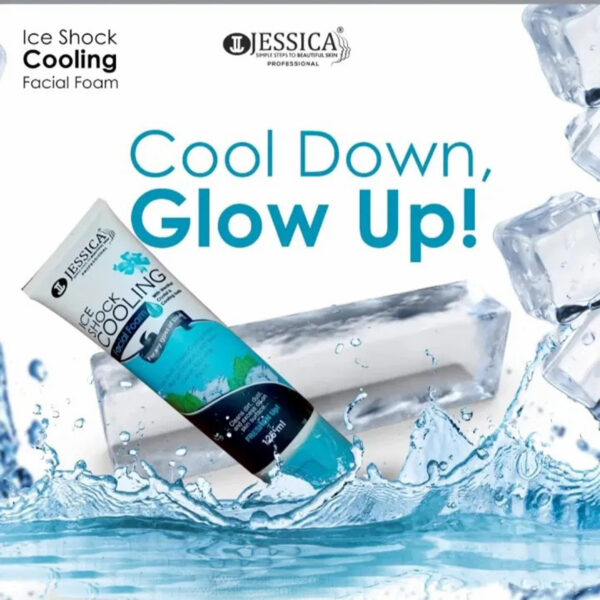 Jessica Ice Shock Cooling Facial Foam 125ml – Menthol Crystals & Cooling Balls for Fresh, Oil-Free Skin - Image 4