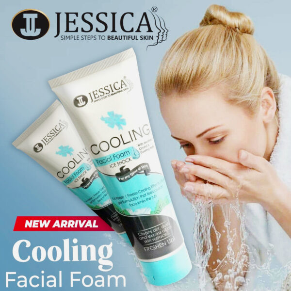 Jessica Ice Shock Cooling Facial Foam 125ml – Menthol Crystals & Cooling Balls for Fresh, Oil-Free Skin - Image 5