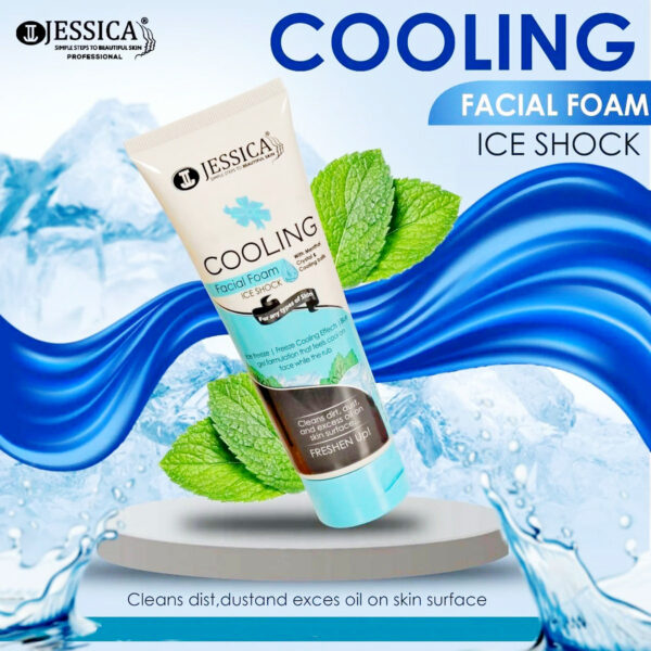 Jessica Ice Shock Cooling Facial Foam 125ml – Menthol Crystals & Cooling Balls for Fresh, Oil-Free Skin - Image 7