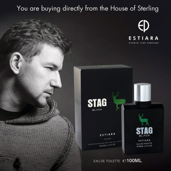 Stag Black by Estiara – Eau De Parfum for Men – 100ml – Bold, Long-Lasting Masculine Scent – Ideal Daily & Night Wear - Image 6