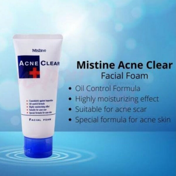 Mistine Acne Clear Facial Foam – Oil Control & Acne Scar Cleanser (Suitable for Acne-Prone Skin) - Image 5