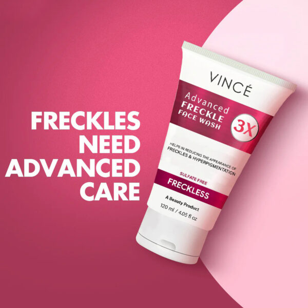 Vincé Advanced Freckle Face Wash 120ml – 3X Freckle & Hyperpigmentation Cleanser | Sulfate-Free - Image 3