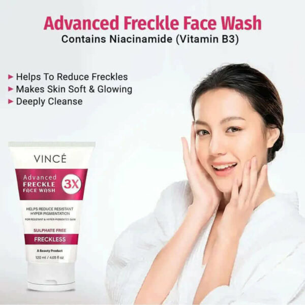 Vincé Advanced Freckle Face Wash 120ml – 3X Freckle & Hyperpigmentation Cleanser | Sulfate-Free - Image 7