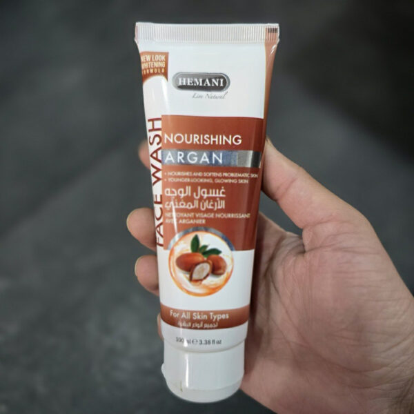 Hemani Argan Nourishing Face Wash – Hydrating & Softening Cleanser for All Skin Types (100ml) - Image 3