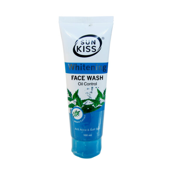 Sun Kiss Whitening Face Wash 100ml – Oil Control & Anti-Acne Cleanser with Neem Extract