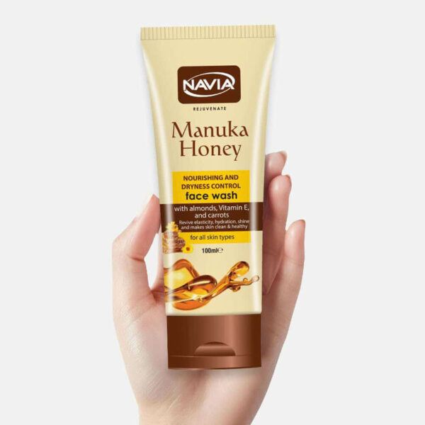 Navia Manuka Honey Face Wash 100ml – Nourishing & Dryness Control with Almonds, Vitamin E & Carrots - Image 3
