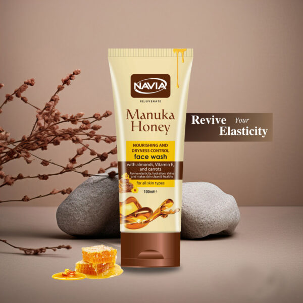Navia Manuka Honey Face Wash 100ml – Nourishing & Dryness Control with Almonds, Vitamin E & Carrots - Image 5