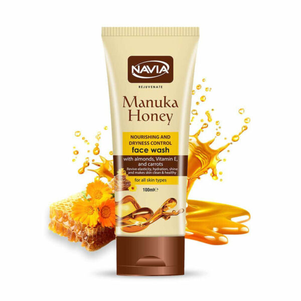 Navia Manuka Honey Face Wash 100ml – Nourishing & Dryness Control with Almonds, Vitamin E & Carrots - Image 2