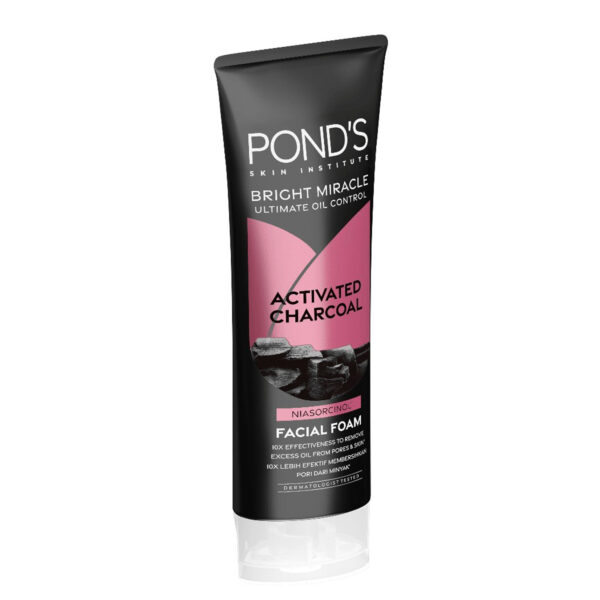 Pond's Bright Miracle Activated Charcoal Facial Foam – Ultimate Oil Control & Deep Cleanser - Image 2