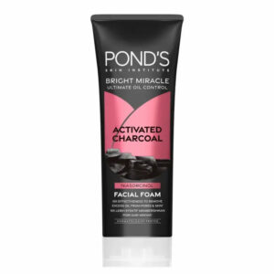 Pond's Bright Miracle Activated Charcoal Facial Foam – Ultimate Oil Control & Deep Cleanser
