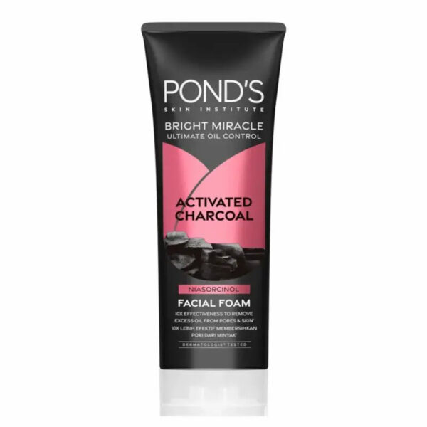 Pond's Bright Miracle Activated Charcoal Facial Foam – Ultimate Oil Control & Deep Cleanser