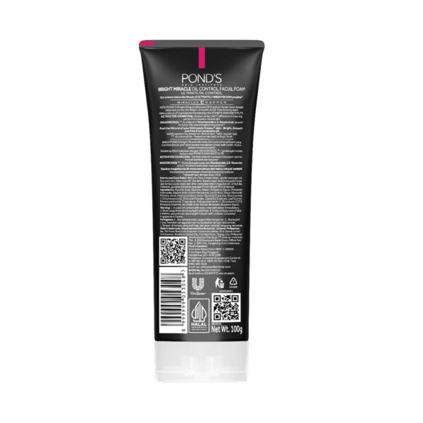 Pond's Bright Miracle Activated Charcoal Facial Foam – Ultimate Oil Control & Deep Cleanser - Image 5