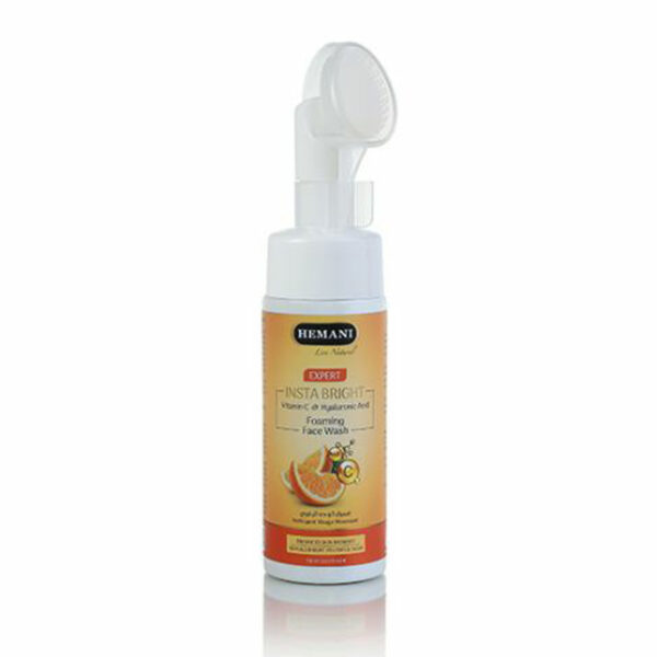 Hemani Insta Bright Foaming Face Wash 150ml – Vitamin C & Hyaluronic Acid | Skin Brightening & Glow Booster Cleanser - Image 2
