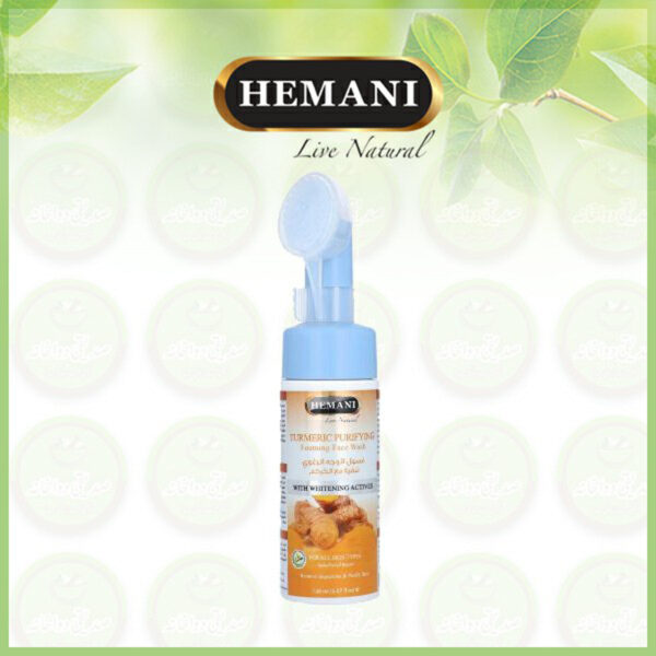 Hemani Sandal Anti Wrinkle Foaming Face Wash 150ml – With Whitening Actives & Soft Brush for Wrinkle Reduction - Image 3