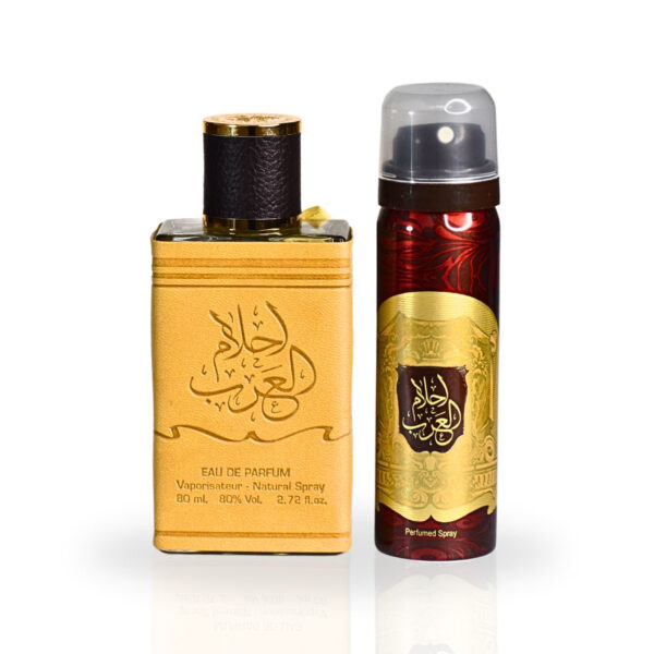 Ahlam Al Arab EDP 80ml + Deo Spray – Long Lasting Arabic Perfume Gift Set for Men - Image 5