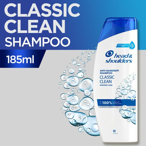 Head & Shoulders Classic Clean Anti-Dandruff Shampoo – Everyday Care – 185ml - Image 3