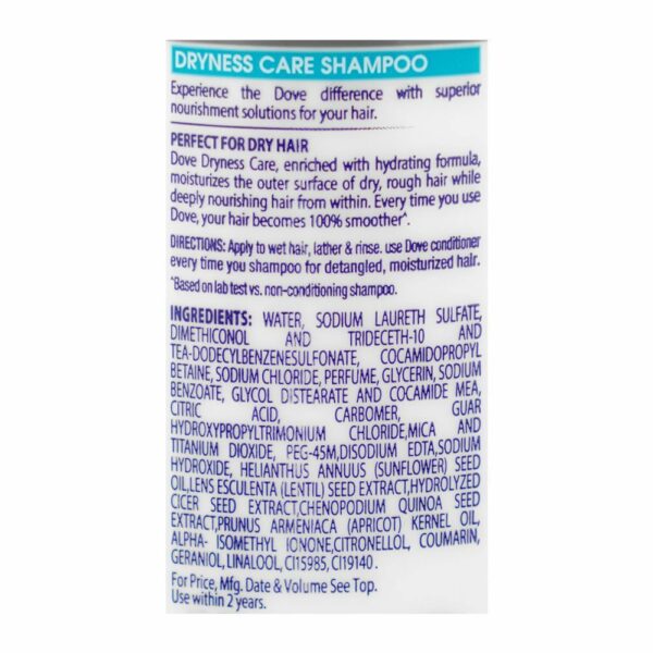 Dove Dryness Care Shampoo – Bio-Protein Care with Nutri-Lock Actives – 175ml - Image 5