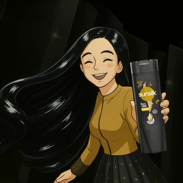 Sunsilk Black Shine Shampoo – Enriched with Natural Oils & Pearl Protein – 175ml - Image 3