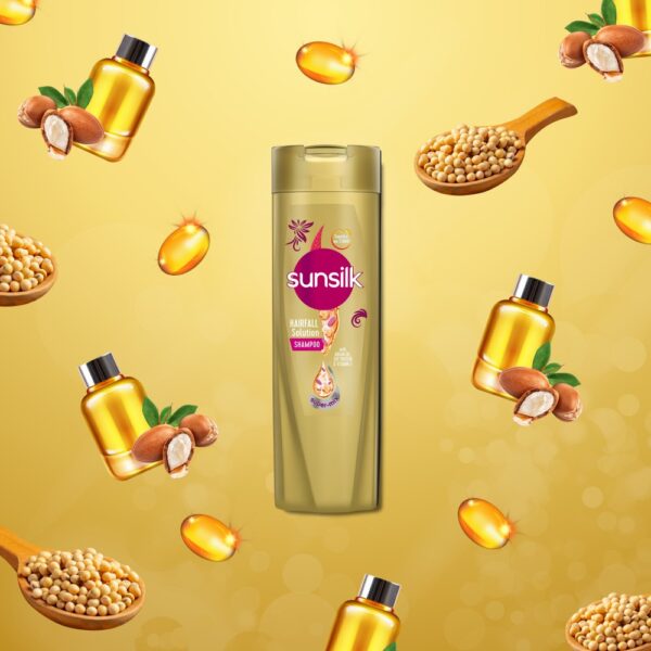 Sunsilk Hairfall Solution Shampoo – Argan Oil, Soy Protein & Vitamin E – 185ml - Image 2