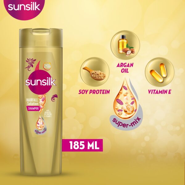 Sunsilk Hairfall Solution Shampoo – Argan Oil, Soy Protein & Vitamin E – 185ml - Image 7