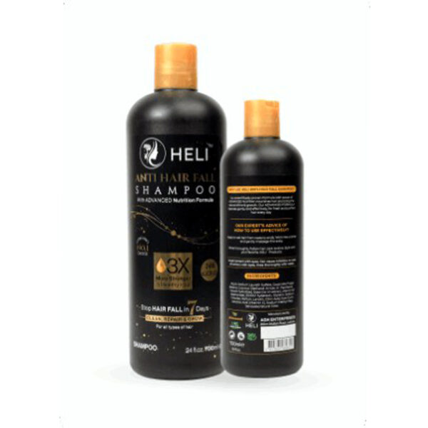 Heli Anti Hair Fall Shampoo – 24K Gold, Advanced Nutrition Formula – 500ml - Image 2