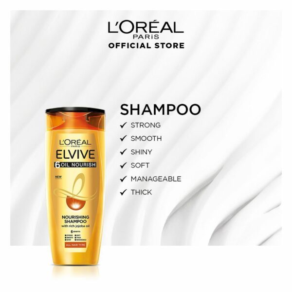 L'Oréal Paris Elvive 6 Oil Nourish Nourishing Shampoo – 360ml - Image 6