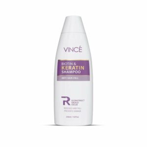 Vincé Biotin & Keratin Shampoo – Anti Hair-Fall, Strengthens Hair & Prevents Damage – 230ml