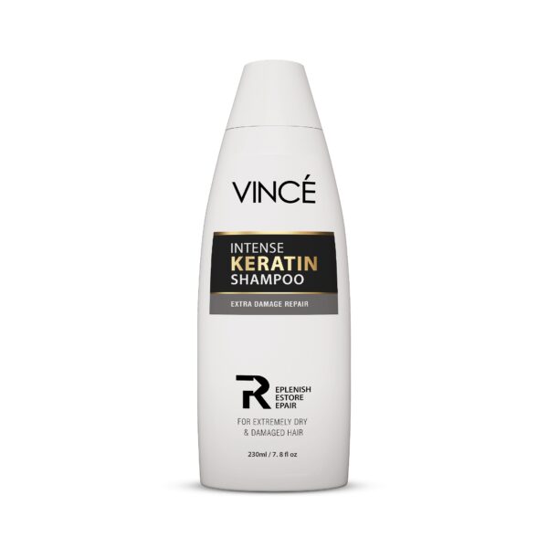Vincé Intense Keratin Shampoo – Extra Damage Repair for Extremely Dry & Damaged Hair – 230ml