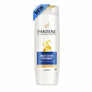 Pantene Milky Extra Treatment Shampoo – Pro-V + Vitamin B for Damaged Hair Repair – 360ml