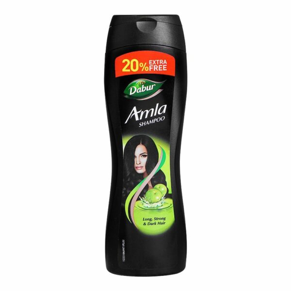 Dabur Amla Shampoo – Long, Strong & Dark Hair – Amla Enriched Herbal Formula – Hair Strengthening & Shine – 180ml