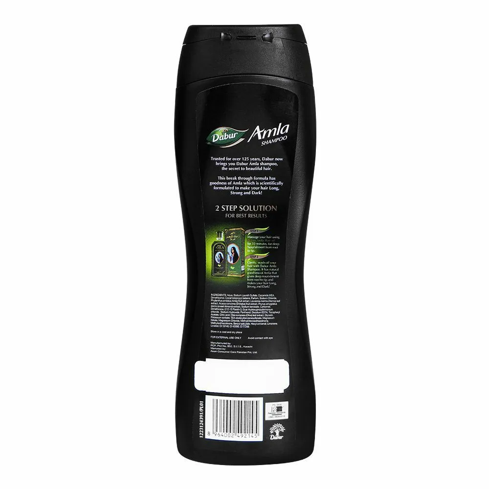 Dabur Amla Shampoo – Long, Strong & Dark Hair – Amla Enriched Herbal Formula – Hair Strengthening & Shine – 180ml - Image 3