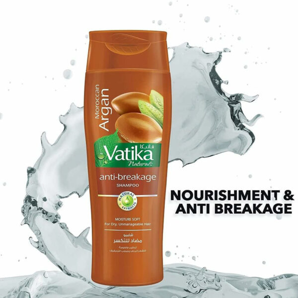 Vatika Moroccan Argan Anti-Breakage Shampoo – Moisture Soft – For Dry, Unmanageable Hair – 400ml - Image 2