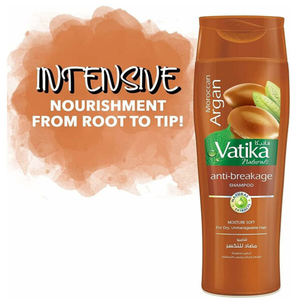 Vatika Moroccan Argan Anti-Breakage Shampoo – Moisture Soft – For Dry, Unmanageable Hair – 400ml - Image 3