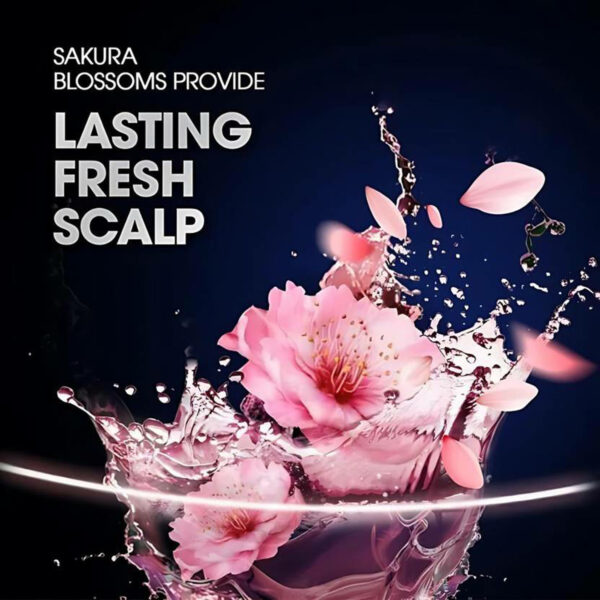 Clear Sakura Fresh Anti-Dandruff Shampoo – 300ml – 48H Freshness – With 10x Super Vitamins – For Healthy, Dandruff-Free Scalp - Image 3