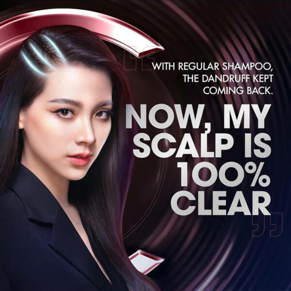 Clear Sakura Fresh Anti-Dandruff Shampoo – 300ml – 48H Freshness – With 10x Super Vitamins – For Healthy, Dandruff-Free Scalp - Image 4